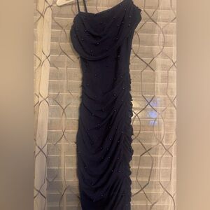 Stretchy navy Windsor dress